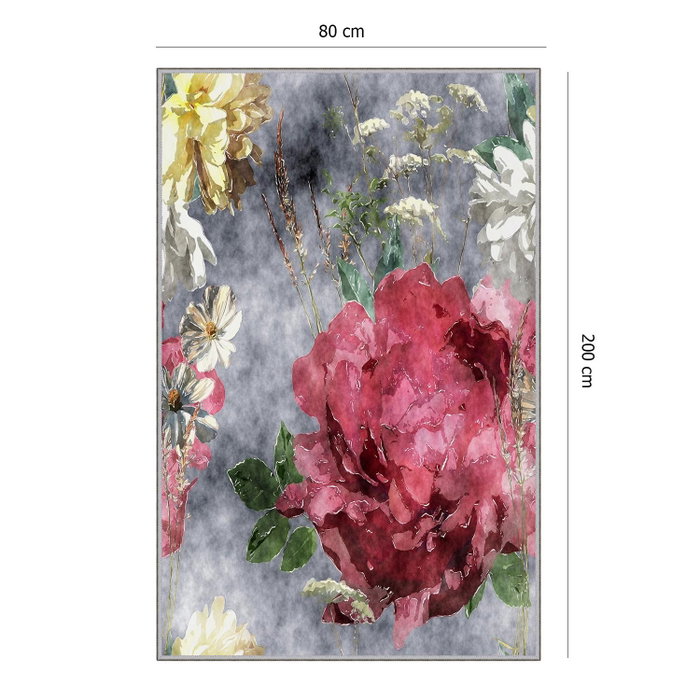 Conceptum Alfombra de Pasillo Hmnt181 Multicolor 80 x 200 cm